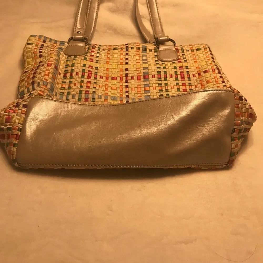 Lina Multi-Color Woven Tote